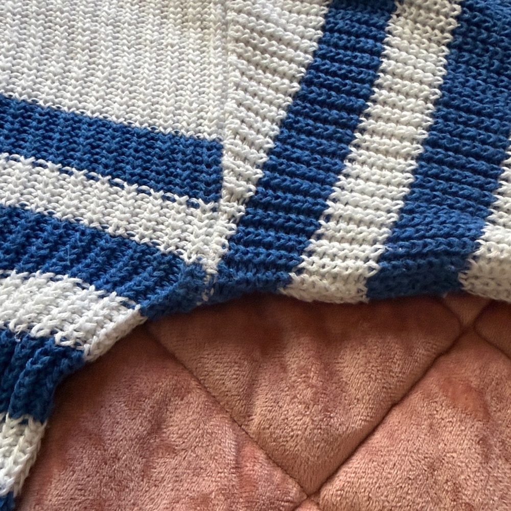 Faherty Miramar Stripe Linen & Organic Cotton Sweater Medium - Picture 8 of 10